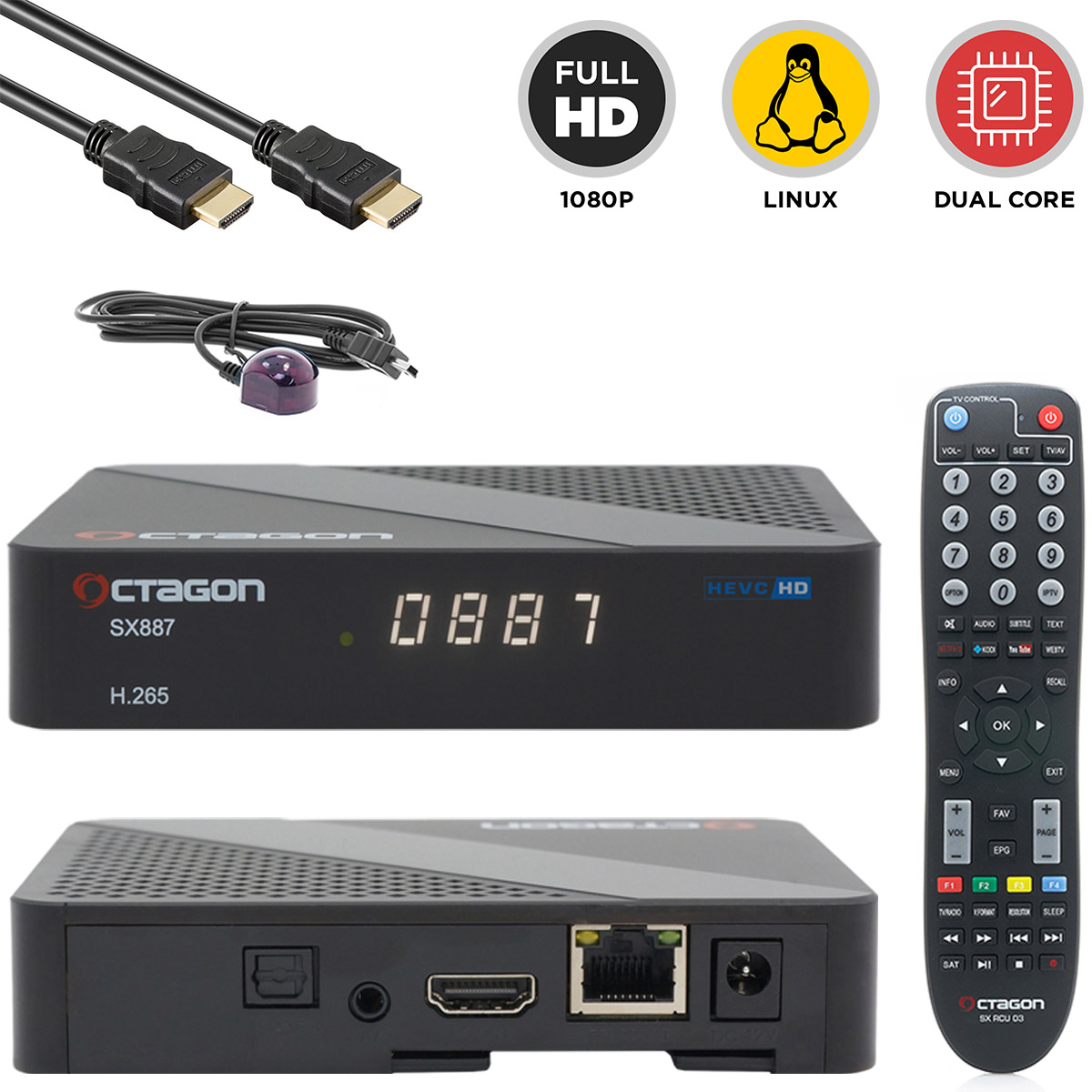 OCTAGON SX887 Full HD Linux IP-Receiver